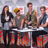 The Summer Set  Brian Dales and other band members doing an interview.