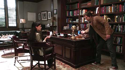 Pierce consulting with Kate in Perception
