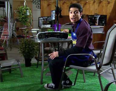 Ben sitting at a table in the patio department