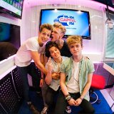 The Vamps  Another comic pose at the same event.