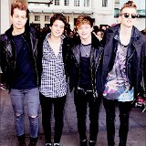 The Vamps  The band posed outside a performance venue.
