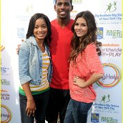 Victoria Justice  Victoria Justice poses for a photo with NBA player Chris Paul and fellow Nickelodeon actress Keke Palmer. : Celebrities