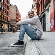Vince Staples  Vince wears black Chuck Taylor IIs on the streets of New York City.
