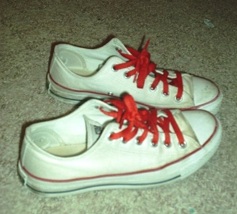 low cut white chucks