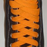 Fat (Wide) Light Gold Shoelaces on Chucks  Black high top with light gold fat shoelaces.