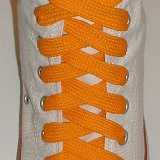 Fat (Wide) Light Gold Shoelaces on Chucks  Optical White high top with light gold fat shoelaces.