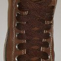 Fat (Wide) Brown Shoelaces on Chucks  Chocolate brown high top with fat brown shoelaces.