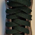 Fat (Wide) Hunter Green Shoelaces on Chucks  Charcoal grey high top with fat hunter green shoelaces.