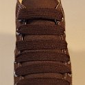 Extra Fat Shoelaces on High Top Chucks  Chocolate brown high top with brown extra fat shoelaces.
