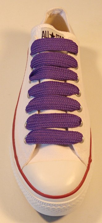 Extra Fat (Wide) Shoelaces on Low Top Chucks